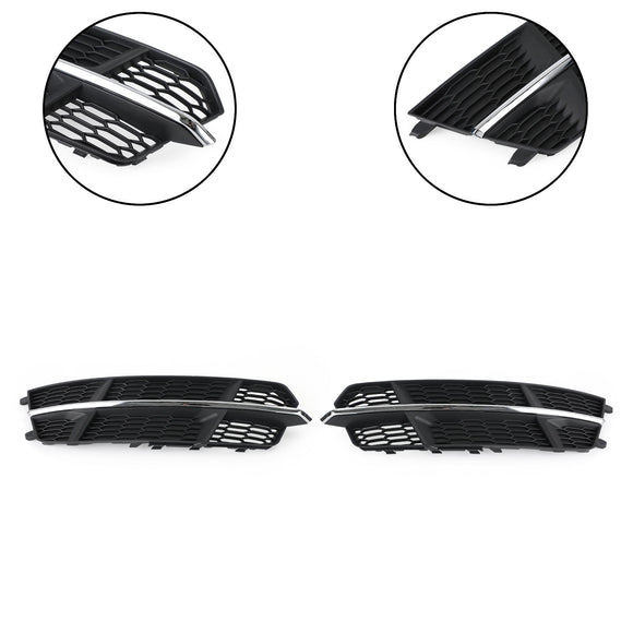 Audi A6 C7 S-Line Pare-chocs 2016-2018 Grille de pare-chocs avant 4G0807681AN 4G0807682AN Grille inférieure Noir Chrome Générique