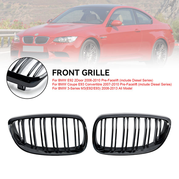 Griglia del rene anteriore BMW Serie 3 M3 (E92/E93) 2008-2013 Griglia nera lucida
