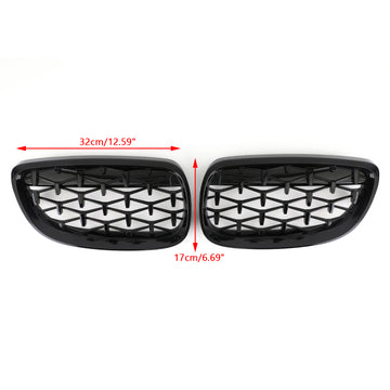 2006-2010 BMW E92 2D Pre-Facelift 335i/328i/320d/330i/325i Parrilla delantera tipo riñón Meteor Black Grill - 0