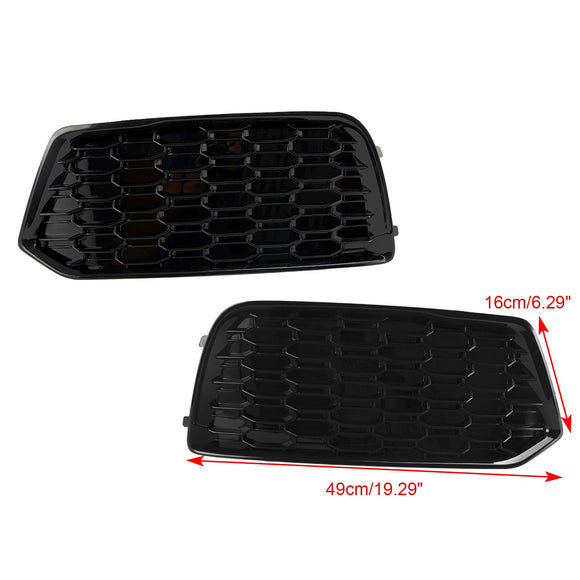 Audi Q5 Standard Version 2018-2021 2PCS Front Bumper Cover Grille Grill Bezel Insert 80A807679D 80A807679DRU6 Generic