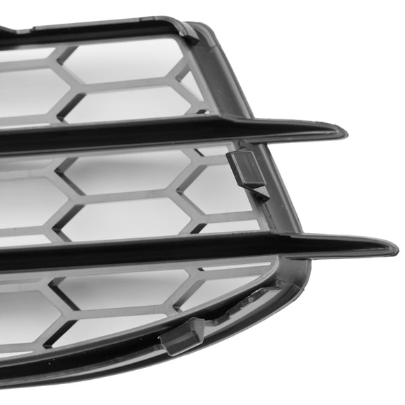 2009-2012 Audi A3 8P S-Line Style nid d'abeille pare-chocs avant calandre antibrouillard couverture noire 8P0 807 682 K T94 8P0 807 681 AF T94