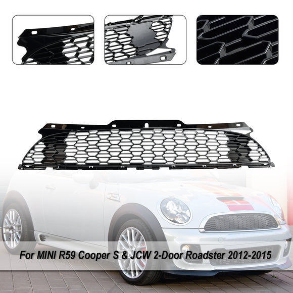 2007.06-2015 Mini Cooper S R55 R56 R57 R58 R59 JCW Style Gloss Black Griglia per paraurti anteriore