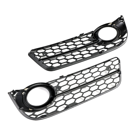 2007-2012 Audi A5 B8 Honeycomb Fog Light Grille Front Bumper Lower Cover Black Grill 1522024
