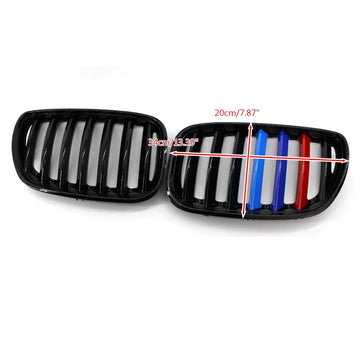 Griglia di ricambio per rene anteriore BMW X5 E53 3.0i/4.4i/3.0d/4.8is 2004-2006 Nero lucido/Colore M - 0
