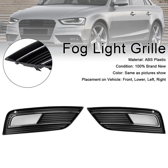 Rejilla de cubierta de luz antiniebla estilo S4, compatible con parachoques estándar Audi A4 B8.5 2013-2015