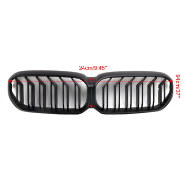 2021-2024 BMW G30 G31 LCI Calandre noire mate à double lattes Grille de pare-chocs avant - 0