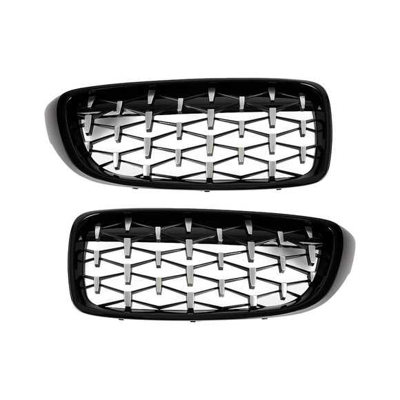 2014-2018 BMW Serie 4 F32/F33/F36/F82 430i/440i/420i/428i/420d/M4 Griglia anteriore superiore con griglia diamantata