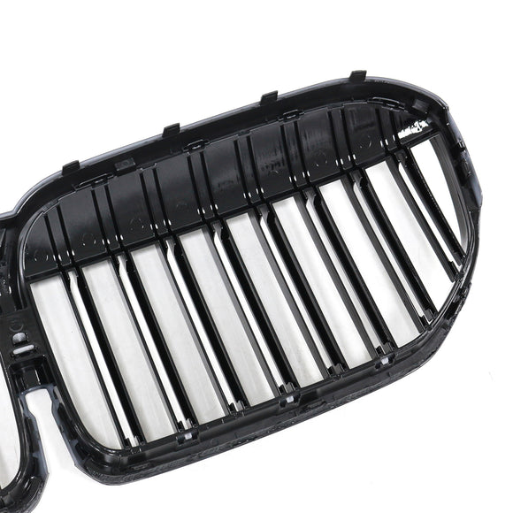 Doppelte Lamellen, glänzend schwarzer Frontgrill, passend für BMW 7er G11 G12 2019–2022