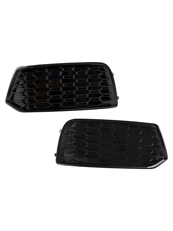 Audi Q5 Standard Version 2018-2021 2PCS Front Bumper Cover Grille Grill Bezel Insert 80A807679D 80A807679DRU6 Generic
