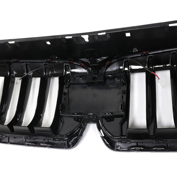 Rejilla de riñón para parachoques delantero, color negro brillante, compatible con BMW X1 U11 U12 2023-2024