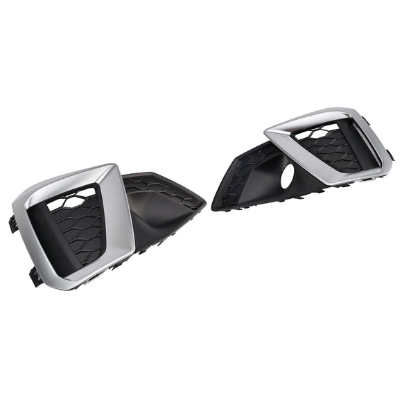 Audi A4 B9.5 S-Line/S4 2020-2024 Moldura plateada Rejilla de luz antiniebla de panal Parachoques delantero Cubierta de rejilla antiniebla inferior 5056617301387 8W0807681SOY