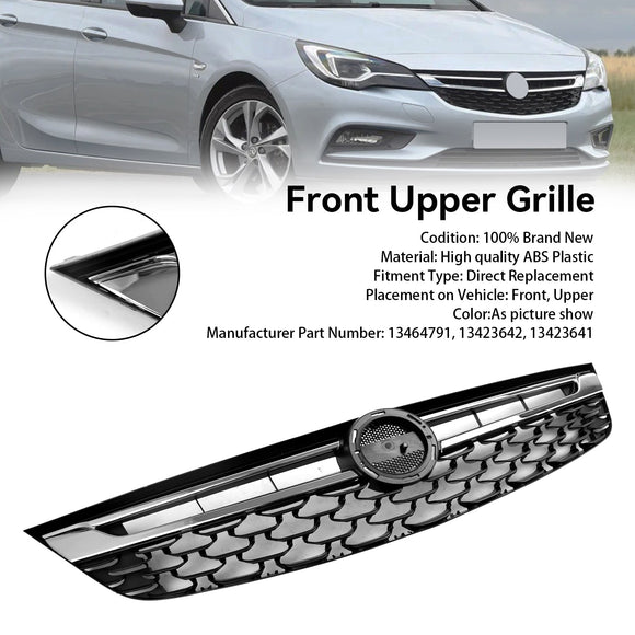 Vauxhall Astra K (Pre Facelift MK7) 2015-2019 Black Chrome Front Bumper Grill Grille Generic