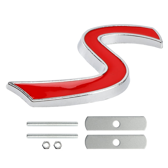 Insignia de calcomanía con emblema de rejilla delantera S para MINI Cooper R50 R53 R55 R56 R57 R59 F56 F55