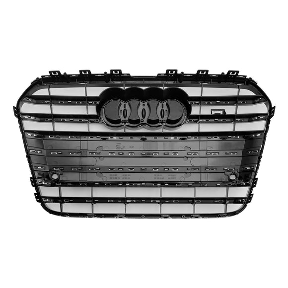 Rejilla de parachoques delantero estilo S6 compatible con Audi A6 C7 2012-2015 cromada