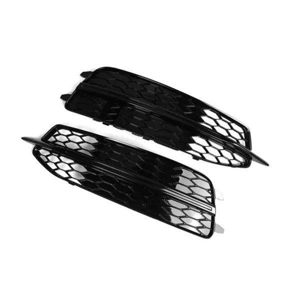 Audi A6 C7 S-Line/S6 2012–2015 Frontstoßstange, unterer Kühlergrill, Nebelscheinwerferabdeckung, schwarzer Kühlergrill, 4G0807681D, 4G0807682D