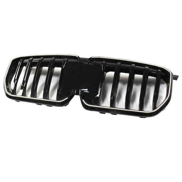 Rejilla de riñón para parachoques delantero, color negro brillante, compatible con BMW X1 U11 U12 2023-2024