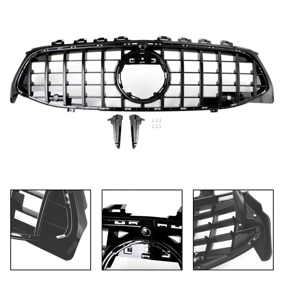 2019-2023 Mercedes Benz CLA-Klasse W118 C118 CLA180/200/220/250 Frontstoßstangengrill, schwarz glänzend, Grill im GTR-Stil