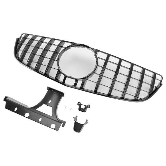 2014-2017 Mercedes Benz E-Class W207 C207 Coupe GTR Style Grille Front Bumper Black Replacement Grille