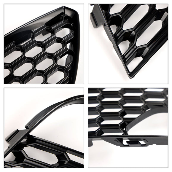 2012-2016 Audi A3 8V Sportback Fog Light Honeycomb Grill Front Bumper Lower Cover Black Grill 8V3807681 8V3807682