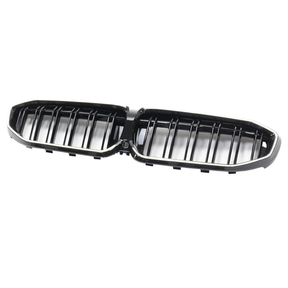 Schwarzer Nierengrill mit doppelten Lamellen 51138072085, passend für BMW 3er G20 2019–2022