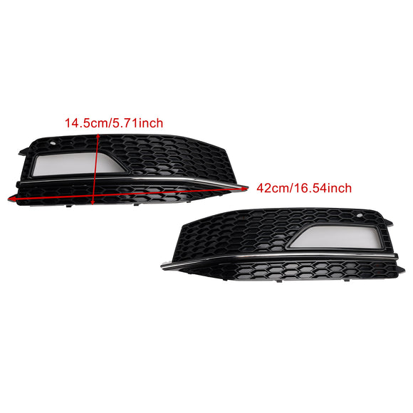 2013-2015 Audi A4 S-line / S4 Grille 2PCS Front Bumper Fog Light Lamp Cover Grill