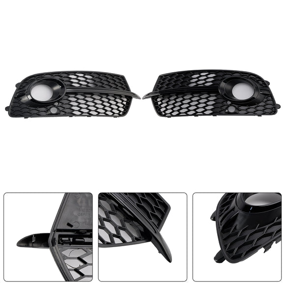 Audi Q5 S-Line/SQ5 2013-2017 Parachoques delantero Luz antiniebla Parrilla Cubierta inferior Rejilla de repuesto negra