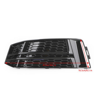 Audi A4 B9 S-LINE / S4 2016-2018 2PCS Honeycomb Lower Grill Cover Front Bumper Black Grill 8W0807681F 8W0807682F - 0