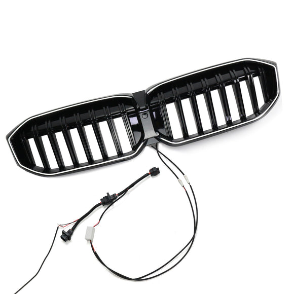 BMW 2023-2024 Serie 3 G20 G21 320i/330i/M340i/318i/320d Rejilla frontal tipo riñón de malla negra brillante