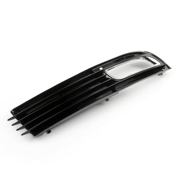 2008-2010 Audi A8 D3 Pair Lower Front Bumper Grille Fog Light Grill Chromed Black