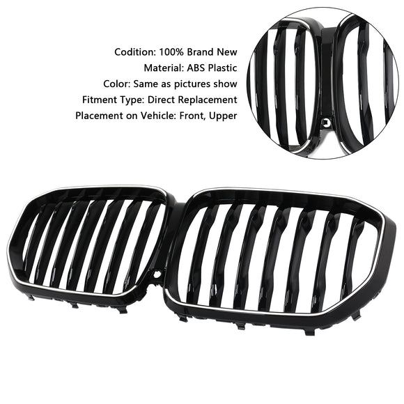 Rejilla frontal negra brillante para BMW X5 G05 2019-2022 M-Performance