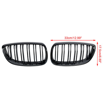 2006-2010 BMW E92 E93 335i/328i/320d/330i/325i/M3 Parrilla delantera pre-facelift Parrilla negra brillante - 0