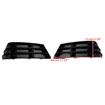 AUDI A4 B9 2016-2018 2PCS Front Fog Light Grill Lower Bumper Grille - 0