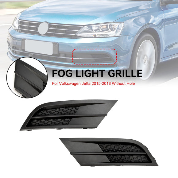 VW Jetta 2015-2018 Pair Fog Lamp Cover Grille Grill 5C6853665H9B9 5C6853666G9B9 VW1038135 Generic