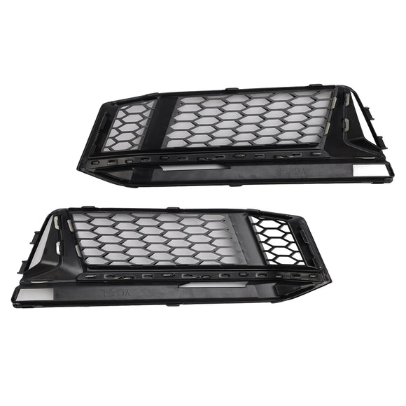 Audi A4 Sline/S4 B9 2016-2018 2 STÜCKE Wabengitter Unterer Kühlergrill Frontstoßstange Nebelscheinwerferabdeckung Schwarzer Grill 8W0 807 681 F 8W0 807 682 F