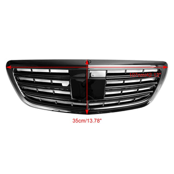Mercedes-Benz Classe S 2014-2020 W222 Grille de remplacement du pare-chocs avant à calandre noire - 0