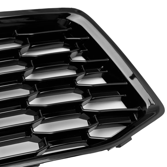 Audi Q5 Standard 2018 – 2022, 2 pièces, couverture de pare-chocs avant, maille en nid d'abeille, calandre noire