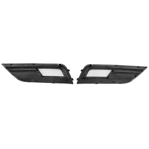Audi A4 B8.5 2013–2016 Standard-Frontstoßstange, glänzend schwarz, Nebelscheinwerfer-Gitter, Ersatz-Abdeckungsgrill