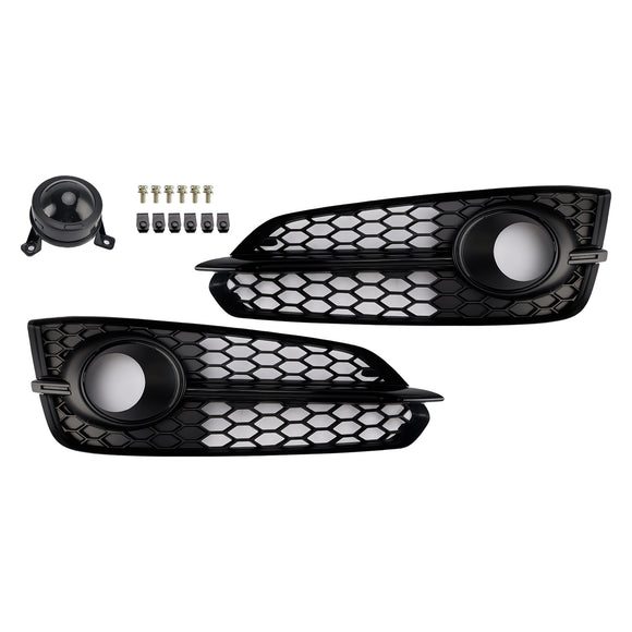 Audi A8/S8 2015-2017 Grille de phare antibrouillard en nid d'abeille 2 pièces couvercle de gril Lowe de brouillard avant noir