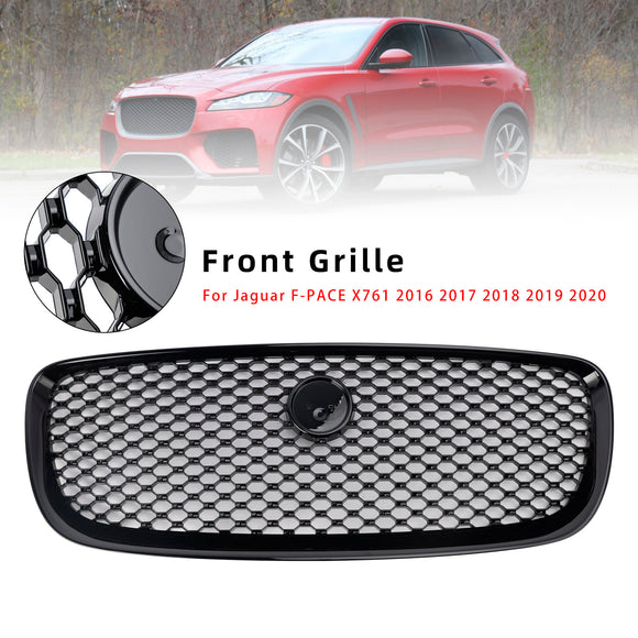 Jaguar F-PACE X761 2016 2017 2018 2019 2020 calandre avant radiateur d'admission d'air pare-chocs grille noire