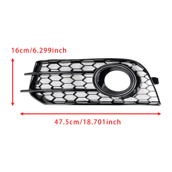 Audi A1 8X 2010-2014 Griglia fendinebbia paraurti anteriore a nido d'ape nera Griglia di copertura inferiore 8X0807681A 8X0807682A