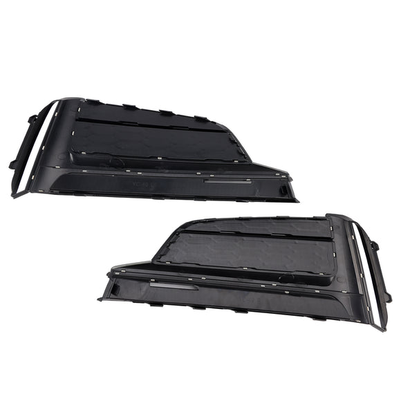 Front Bumper Fog Light Honeycomb Grille Cover Glossy Black Grill Fit Audi A5 S-Line S5 2017-2019