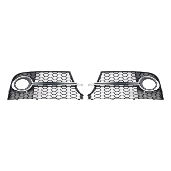 Chrome Front Bumper Fog Light Grille Fit Audi TT MK2 S-Line / TTS 2011-2014