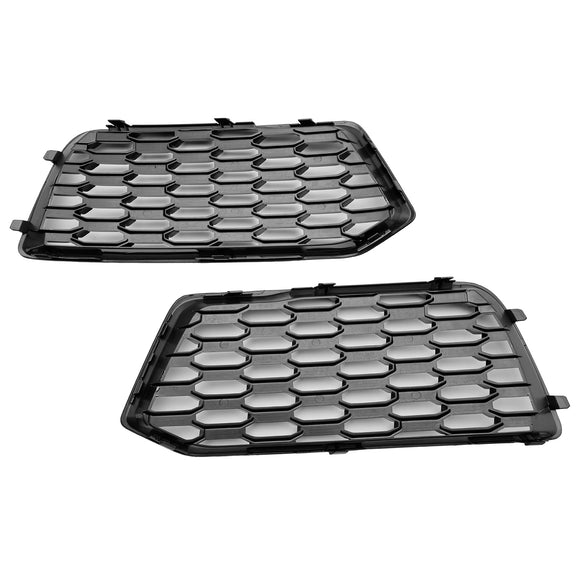 Audi Q5 Standard 2018 – 2022, 2 pièces, couverture de pare-chocs avant, maille en nid d'abeille, calandre noire