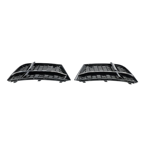 2016.5-2020 Audi A3 (8V) S-LINE / S3 Front Fog Light Cover Bezel Grill Black Chrome Honeycomb Grille 8V3807681AE 8V3807682Q