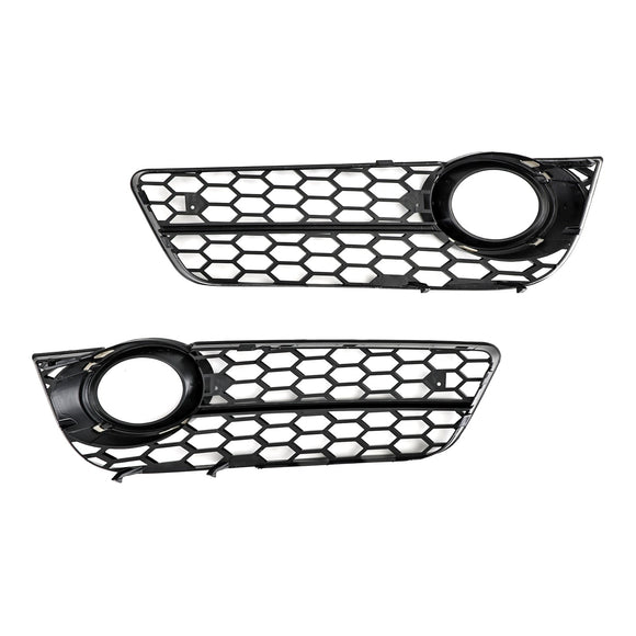 2007-2012 Audi A5 B8 Honeycomb Fog Light Grille Front Bumper Lower Cover Black Grill 1522024