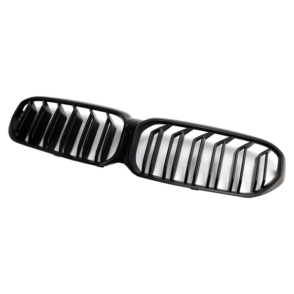 2021-2024 BMW G30 G31 LCI Parrilla negra mate Parachoques delantero de listones dobles Parrilla tipo riñón