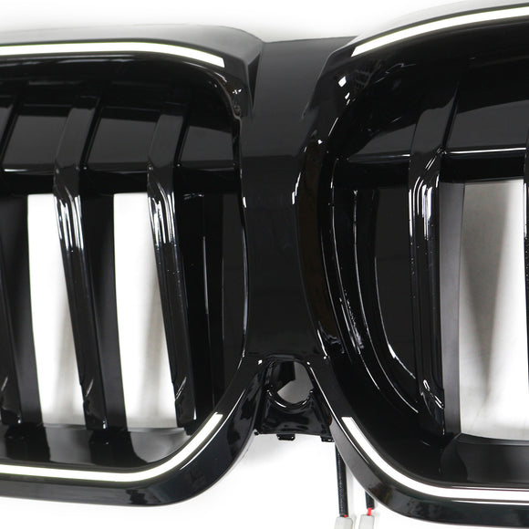Parrilla de riñón negra 51138072085 compatible con BMW Serie 3 G20 2019-2022 estilo M