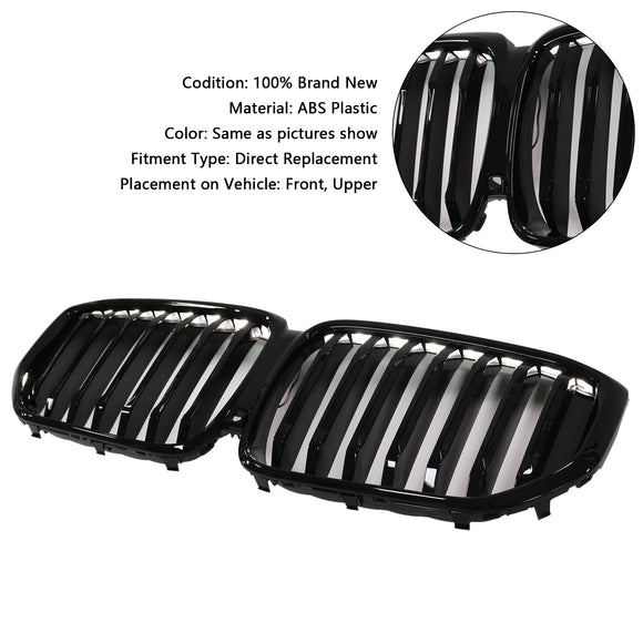 Parrilla frontal negra brillante para BMW X5 G05 2019-2022 M-Performance