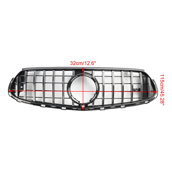 Mercedes Benz Clase GLC X254 AMG-Line GLC220/300/400/43 2022-2024 Parrilla de parachoques delantero Parrilla cromada estilo GTR