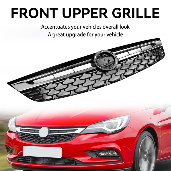 Vauxhall Astra K (Pre Facelift MK7) 2015-2019 Black Chrome Front Bumper Grill Grille Generic